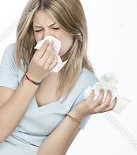 Girl with allergies