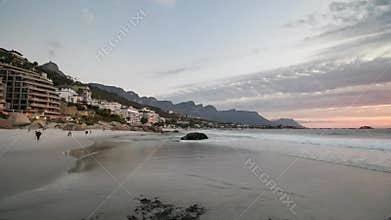 Time lapse of Clifton beach in Cape town South Africa