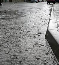 Rain on the street