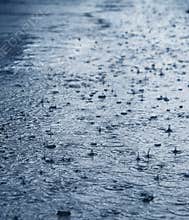 Rain on the a street macro
