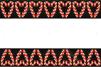 Christmas background with knitted borders