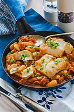 Cod and chorizo stew