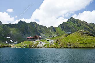 Hotel and restaurant near Balea Lake in Romania
