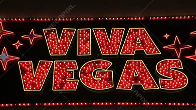 Viva Vegas sign in Las Vegas, USA, 2017