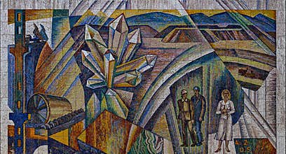 Mosaic art of mine industry