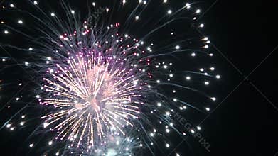 Festival fireworks burst in midair video