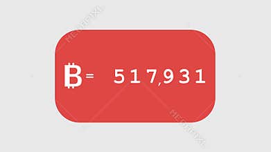 Million Bitcoins counter animation.Number counter motion graphic background.Business and Finance footage concept.