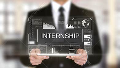 Internship, Hologram Futuristic Interface, Augmented Virtual Reality