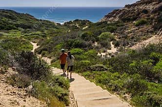 Hikers - Torrey Pines State Natural Preserve - California