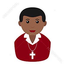 Black Christian Boy Avatar Flat Icon