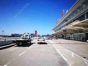 Changchun Longjia Airport in a sunny day