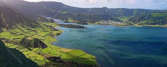 Crater lake in Azores