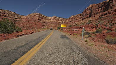 Driving in Navajo Nation Desert Utah- Time Lapse