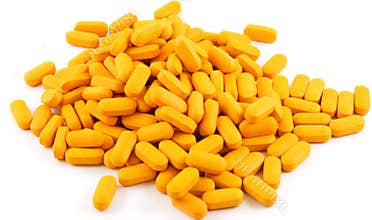 Pile of orange pills