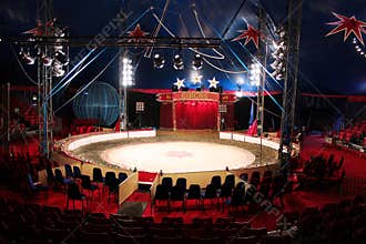 Circus Ring Arena Inside Big Top Tent