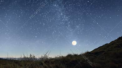 Starry night in the mountains