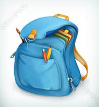 Blue school bag