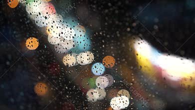 Bokeh Through Wet Window