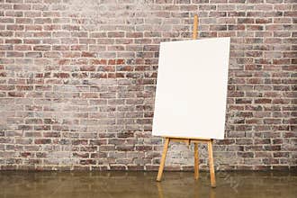 Easel with blank canvas