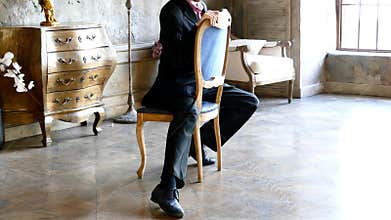 Man and chair, tango dance