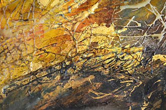 Abstract oil gold painting background