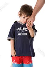 Child hand with dad