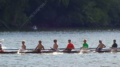 Rowing Crew on the Potomac River