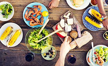 Food Table Celebration Delicious Party Meal Concept