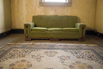 Grunge Apartment Sofa Rug Room Poverty