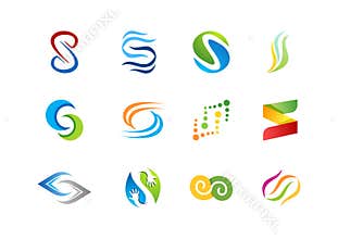 Letter S logo, abstract element concept company logos, business logo symbol icon vector design