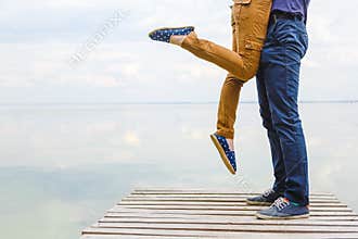 A young loving hipster couple have fun.