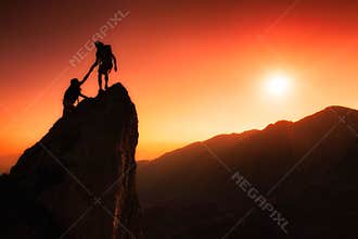 Team of climbers help to conquer the summit
