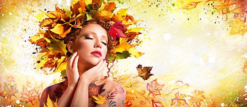 Fashion Art in Autumn - Artistic Makeup