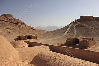 The towers of silence near Yazd, Iran.