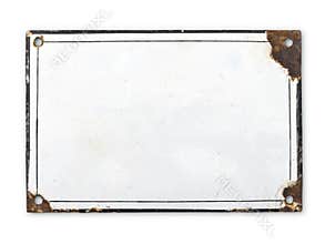 Old metal plate
