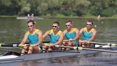 Rowers in action: power and passion