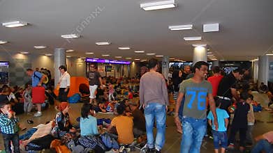 Refugees in Budapest, Keleti Railway Station