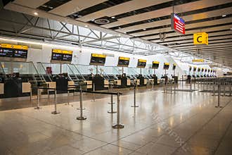 Closed Airport Check in Desks