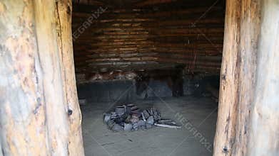 Dwelling of the Stone or Bronze Age, inside view