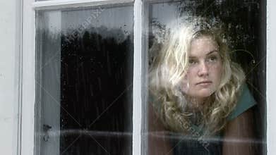 Looking out of a window