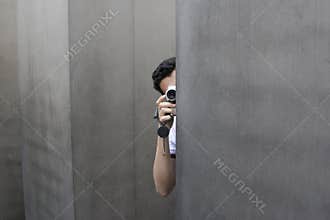 Hidden camera man