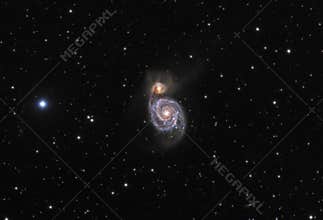 M51 Whirlpool Galaxy Real Photo