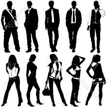 Fashion women and men vector