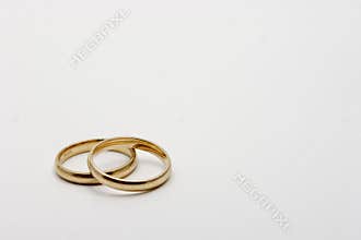 A pair of wedding rings bands