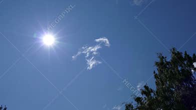 Clouds blue sky and sunshine - 4K