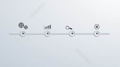 Modern timeline infographic for business development