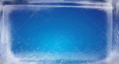 Blue ice brick