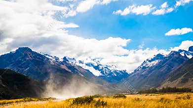 Clouds over the mountain