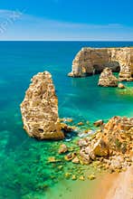 Praia da Marinha - Beautiful Beach Marinha in Algarve, Portugal