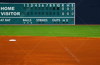 Retro baseball scoreboard